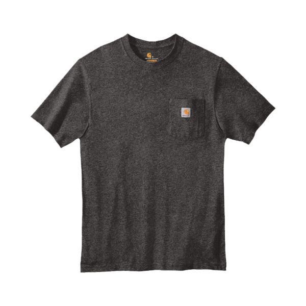 Carhartt Workwear Pocket Short Sleeve T Shirt, Carbon Heather, Front view