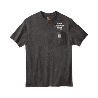 Carhartt Workwear Pocket Short Sleeve T Shirt, Carbon Heather, Front view, Mockup