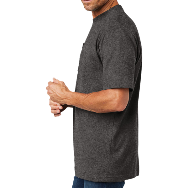 Carhartt Workwear Pocket Short Sleeve T Shirt, Carbon Heather, Left Sleeve view
