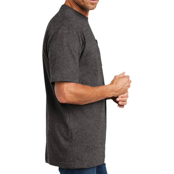 Carhartt Workwear Pocket Short Sleeve T Shirt, Carbon Heather, Right Sleeve view