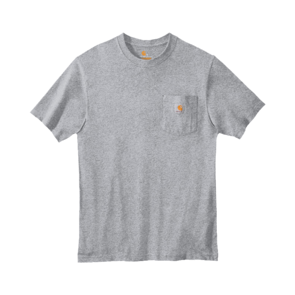 Carhartt Workwear Pocket Short Sleeve T Shirt, Heather Grey, Front view