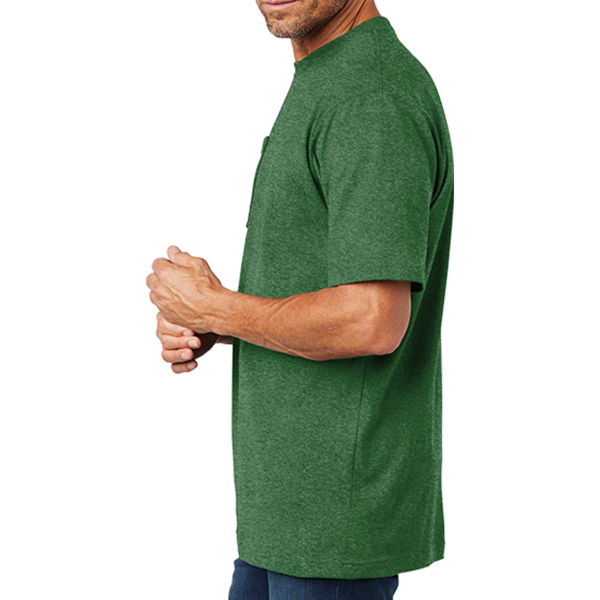 Carhartt Workwear Pocket Short Sleeve T Shirt, North Woods Heather, Left Sleeve view