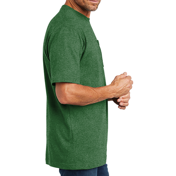 Carhartt Workwear Pocket Short Sleeve T Shirt, North Woods Heather, Right Sleeve view