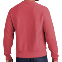 Champion Reverse Weave ® Garment Dyed Crewneck Sweatshirt, Crimson, Back view