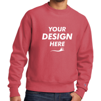 Champion Reverse Weave ® Garment Dyed Crewneck Sweatshirt, Crimson, Front view, Mockup
