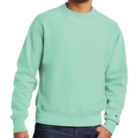 Champion Reverse Weave ® Garment Dyed Crewneck Sweatshirt, Pale Seafoam, Front view