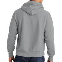 Champion Reverse Weave ® Garment Dyed Hooded Sweatshirt, Concrete, Back view