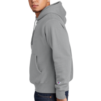 Champion Reverse Weave ® Garment Dyed Hooded Sweatshirt, Concrete, Left Sleeve view