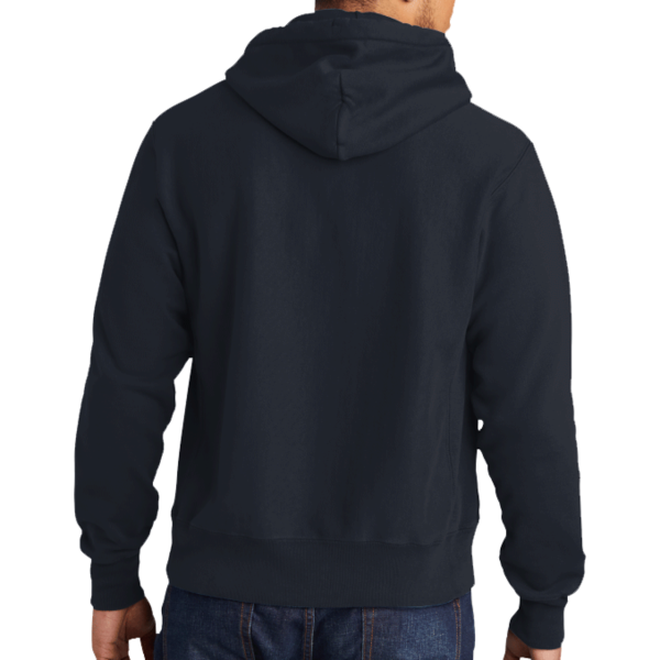 Champion Reverse Weave ® Garment Dyed Hooded Sweatshirt, Navy, Back view