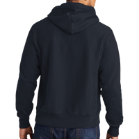 Champion Reverse Weave ® Garment Dyed Hooded Sweatshirt, Navy, Back view