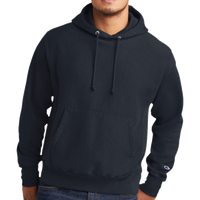 Champion Reverse Weave ® Garment Dyed Hooded Sweatshirt, Navy, Front view