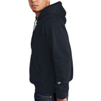 Champion Reverse Weave ® Garment Dyed Hooded Sweatshirt, Navy, Left Sleeve view