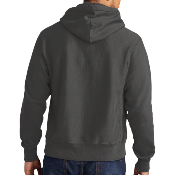 Champion Reverse Weave ® Garment Dyed Hooded Sweatshirt, New Railroad, Back view