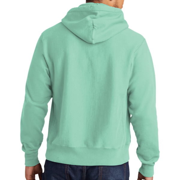 Champion Reverse Weave ® Garment Dyed Hooded Sweatshirt, Pale Seafoam, Back view