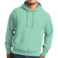 Champion Reverse Weave ® Garment Dyed Hooded Sweatshirt, Pale Seafoam, Front view