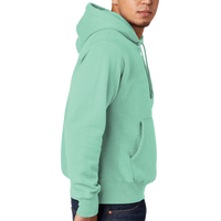 Champion Reverse Weave ® Garment Dyed Hooded Sweatshirt, Pale Seafoam, Right Sleeve view