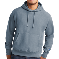 Champion Reverse Weave ® Garment Dyed Hooded Sweatshirt, Saltwater, Front view