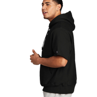 Champion Reverse Weave ® Short Sleeve Hooded Sweatshirt, Black, Left Sleeve view