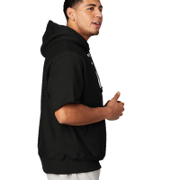 Champion Reverse Weave ® Short Sleeve Hooded Sweatshirt, Black, Right Sleeve view