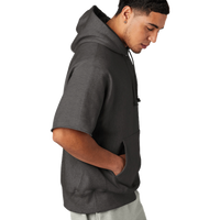 Champion Reverse Weave ® Short Sleeve Hooded Sweatshirt, Charcoal Heather, Right Sleeve view
