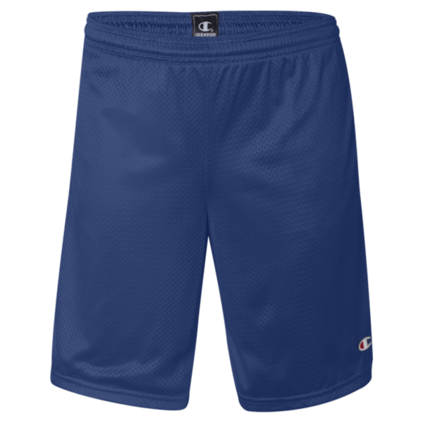 Champion Unisex 9" Mesh Shorts with Pockets, Athletic Royal, Front view