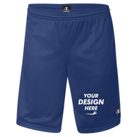 Champion Unisex 9" Mesh Shorts with Pockets, Athletic Royal, Front view, Mockup