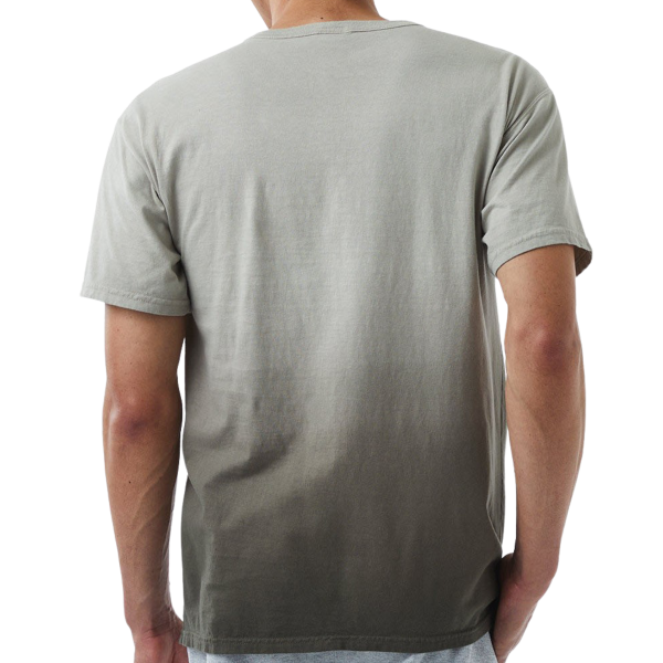 Champion Unisex Classic Jersey Dip Dye T-Shirt, Army Ombre, Back view