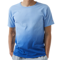 Champion Unisex Classic Jersey Dip Dye T-Shirt, Athletic Royal Ombre, Front view