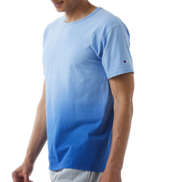 Champion Unisex Classic Jersey Dip Dye T-Shirt, Athletic Royal Ombre, Left Sleeve view