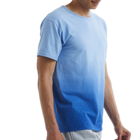 Champion Unisex Classic Jersey Dip Dye T-Shirt, Athletic Royal Ombre, Right Sleeve view