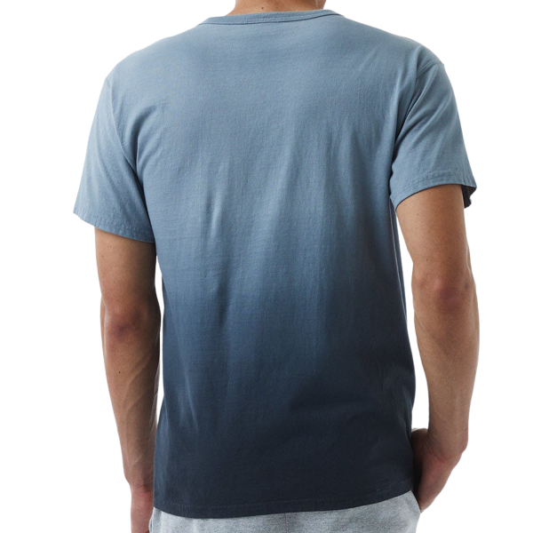 Champion Unisex Classic Jersey Dip Dye T-Shirt, Black Ombre, Back view