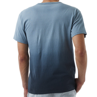 Champion Unisex Classic Jersey Dip Dye T-Shirt, Black Ombre, Back view