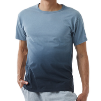 Champion Unisex Classic Jersey Dip Dye T-Shirt, Black Ombre, Front view