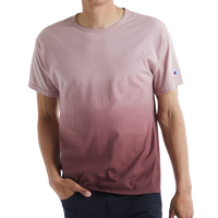 Champion Unisex Classic Jersey Dip Dye T-Shirt, Maroon Ombre, Front view