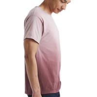 Champion Unisex Classic Jersey Dip Dye T-Shirt, Maroon Ombre, Right Sleeve view