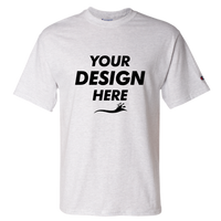 Champion Unisex Classic T-Shirt, Ash, Front view, Mockup