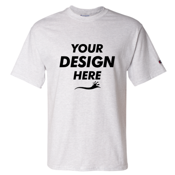 Champion Unisex Classic T-Shirt, Ash, Front view, Mockup