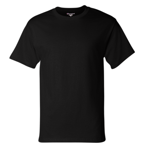 Champion Unisex Classic T-Shirt, Black, Front view