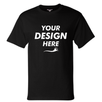 Champion Unisex Classic T-Shirt, Black, Front view, Mockup
