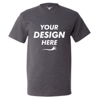 Champion Unisex Classic T-Shirt, Charcoal Heather, Front view, Mockup