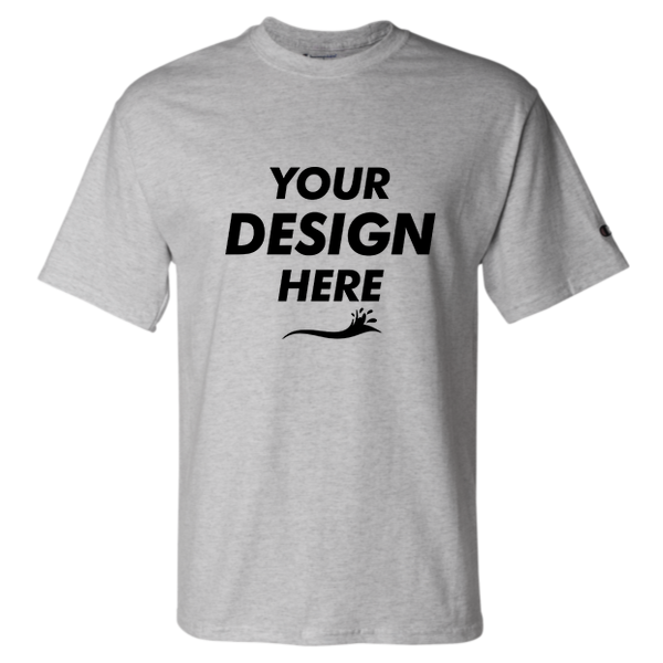 Champion Unisex Classic T-Shirt, Light Steel, Front view, Mockup