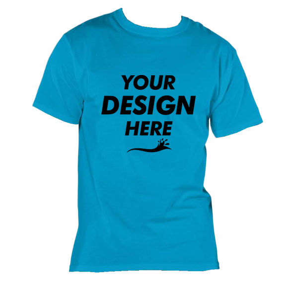 Champion Unisex Classic T-Shirt, Tempo Teal, Front view, Mockup