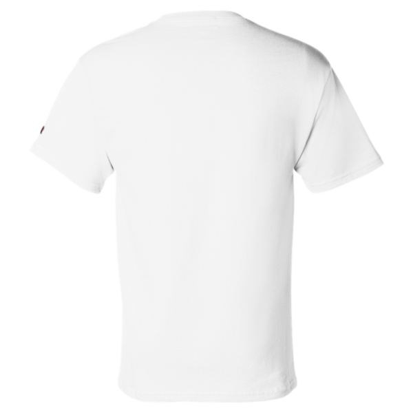 Champion Unisex Classic T-Shirt, White, Back view