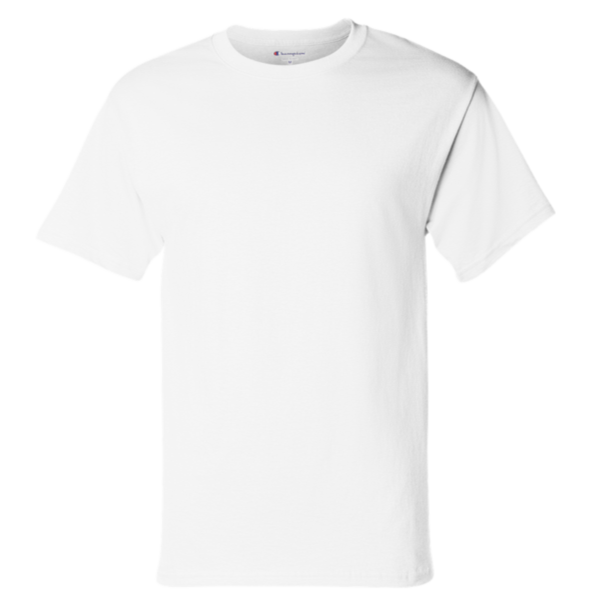 Champion Unisex Classic T-Shirt, White, Front view