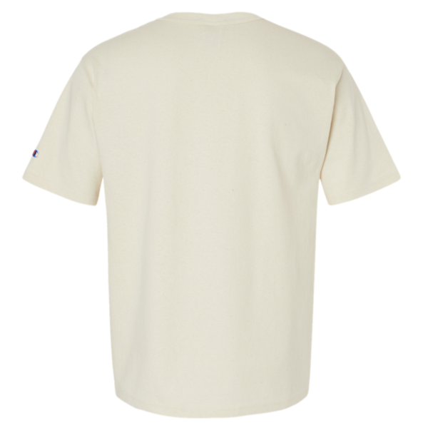 Champion Unisex Heritage Jersey T-Shirt, Natural, Back view