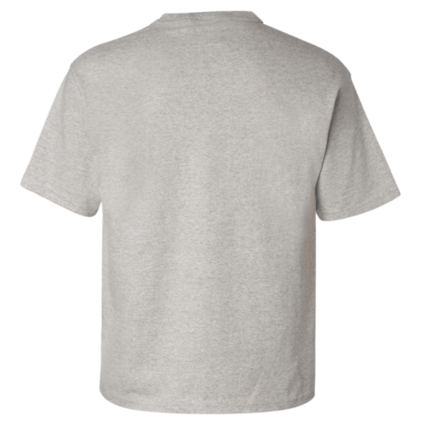 Champion Unisex Heritage Jersey T-Shirt, Oxford Grey, Back view
