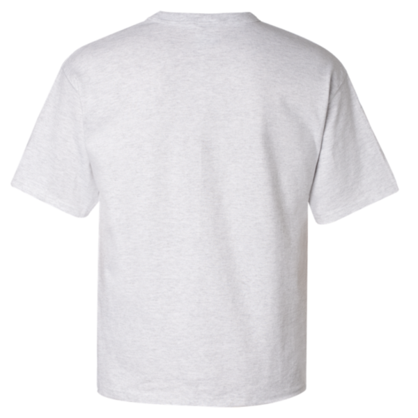 Champion Unisex Heritage Jersey T-Shirt, Silver Grey, Back view