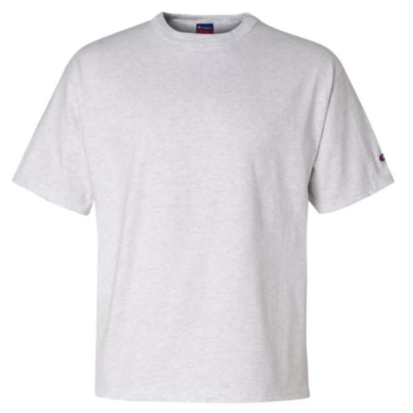 Champion Unisex Heritage Jersey T-Shirt, Silver Grey, Front view