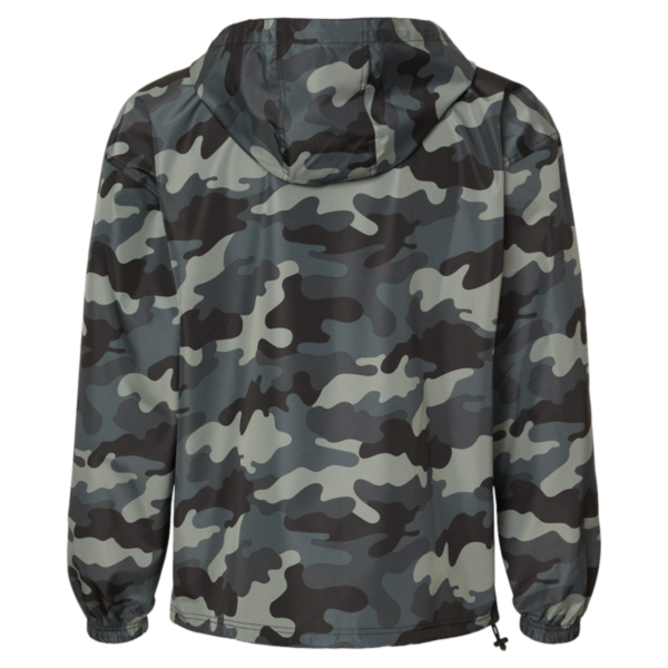 Champion Unisex Packable Anorak Jacket, Concrete Camo, Back view