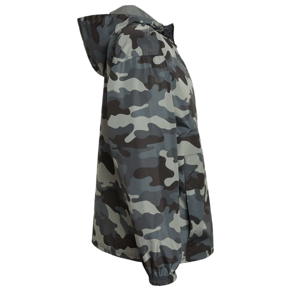 Champion Unisex Packable Anorak Jacket, Concrete Camo, Right Sleeve view